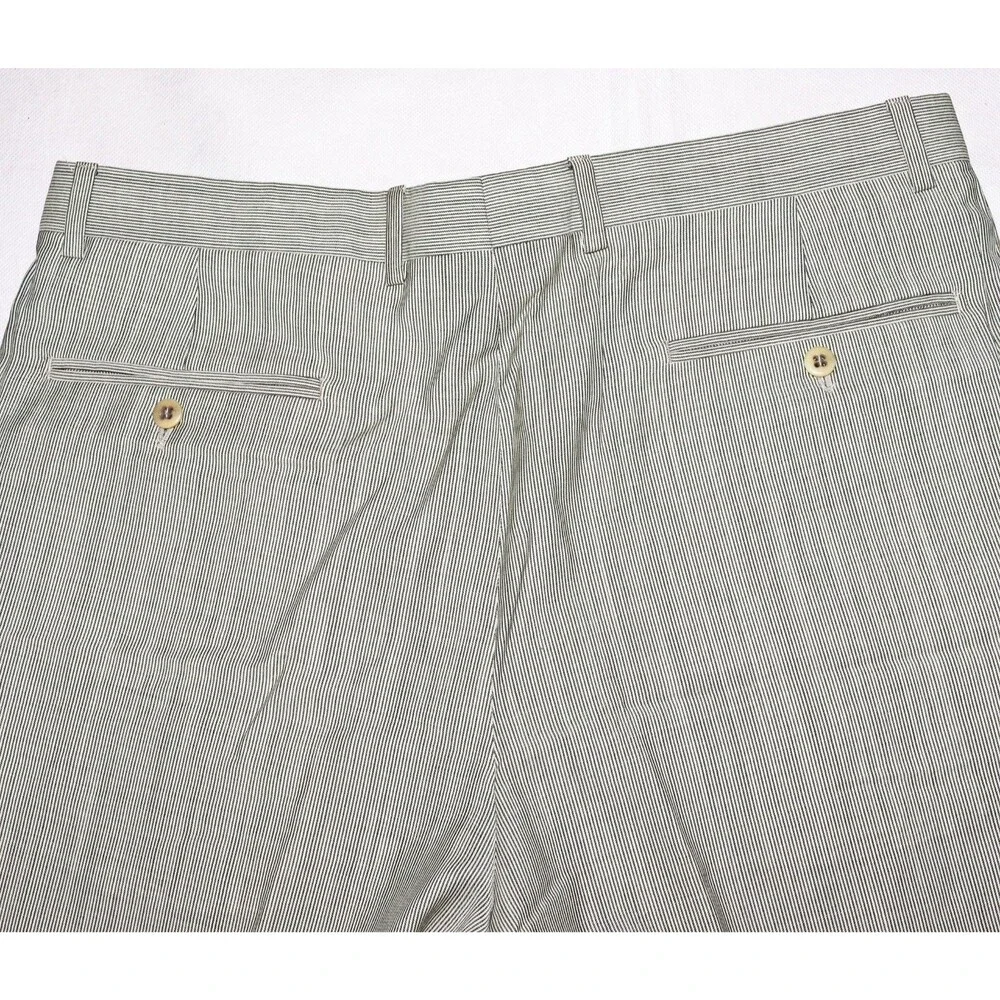 Zanella Benny Mens Dress Slacks Flat Front Cuffed Striped Trousers Pants Size 36